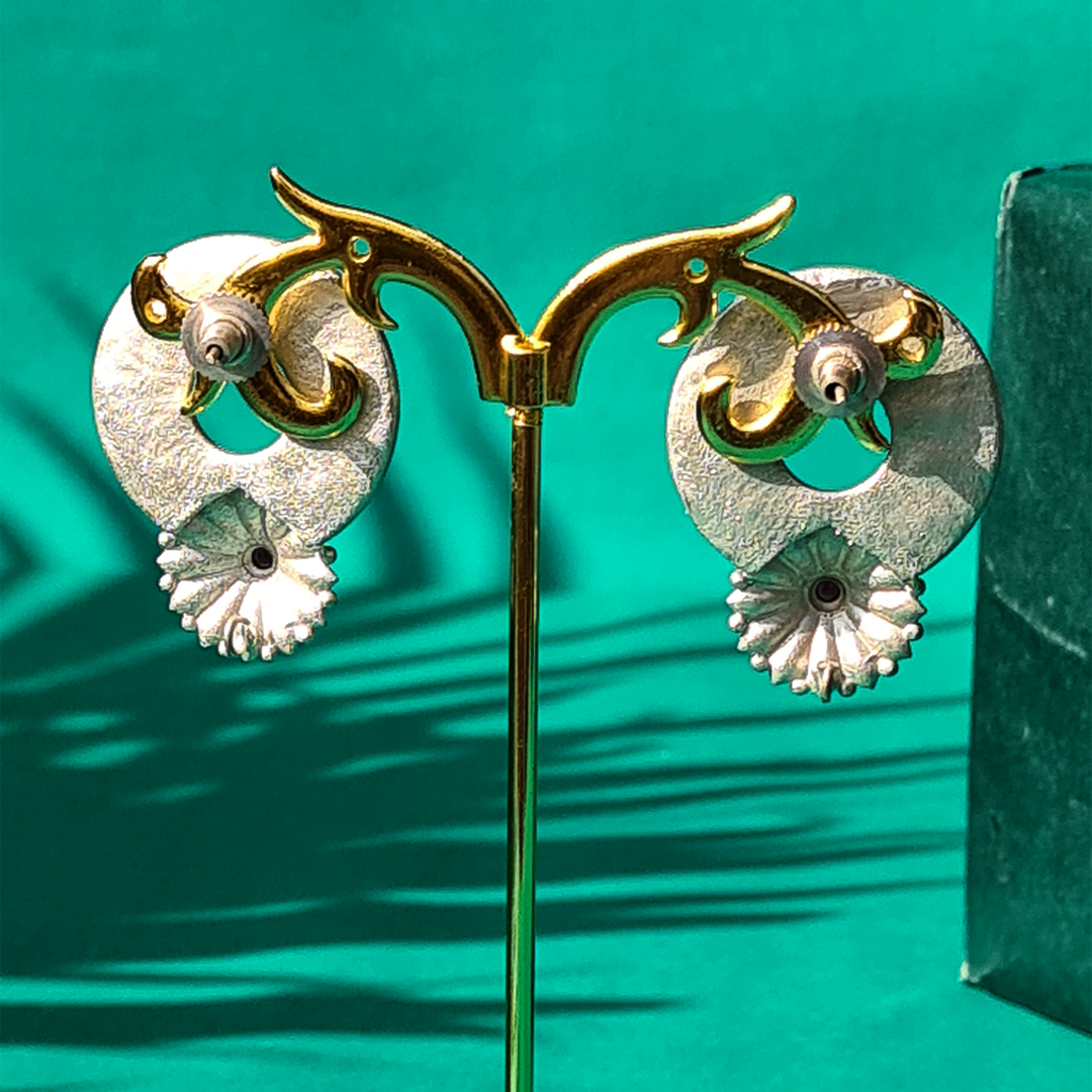 Crimson Spark Brass Studs