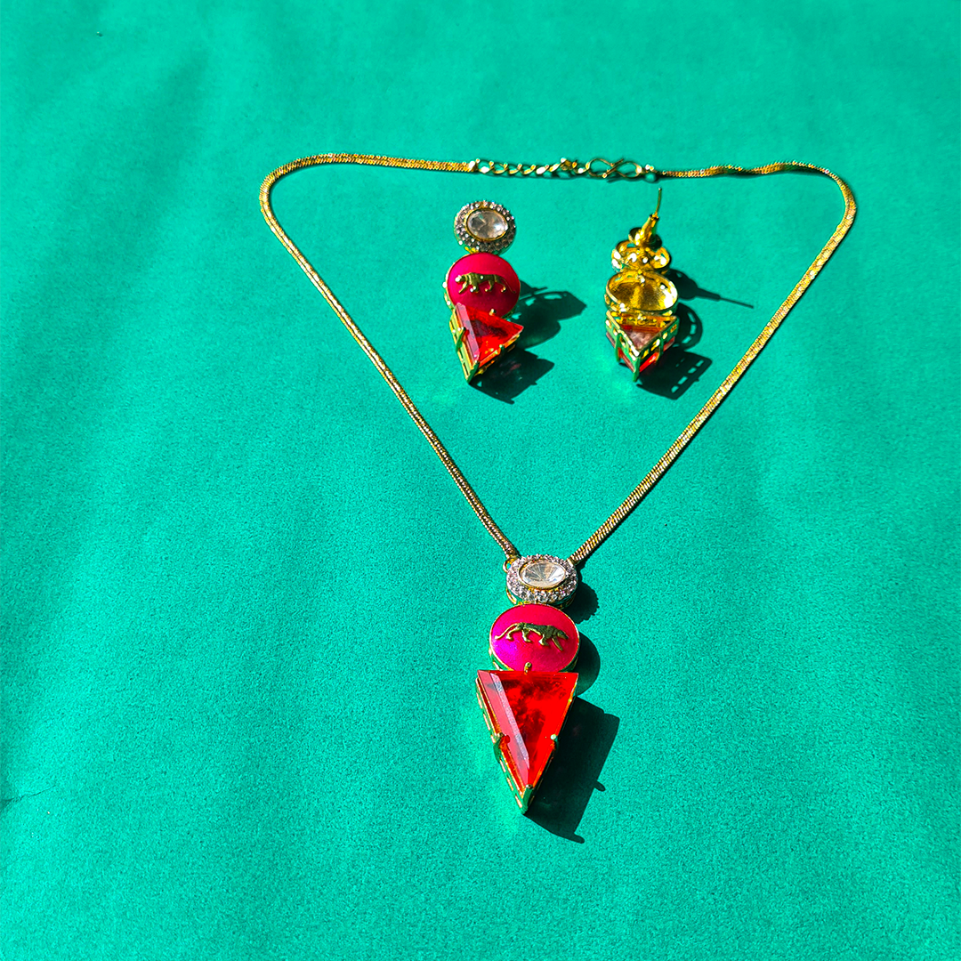 PINK LION NECKLACE