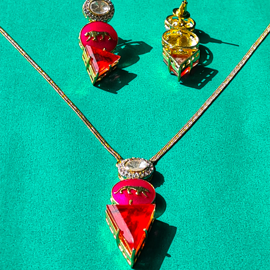 PINK LION NECKLACE