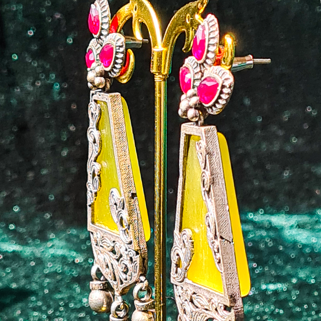 Autumn Ember Leaf Earrings