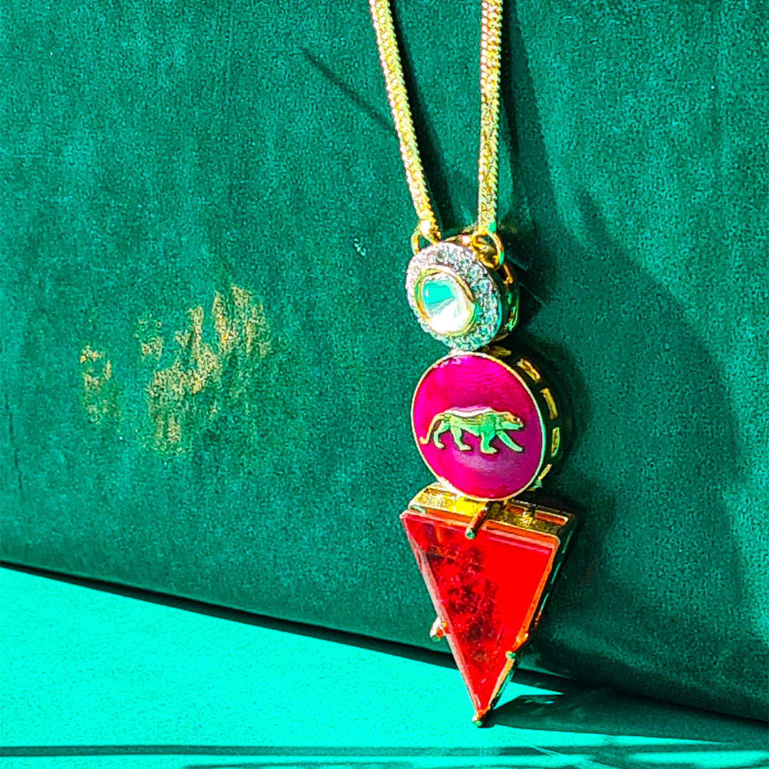 PINK LION NECKLACE