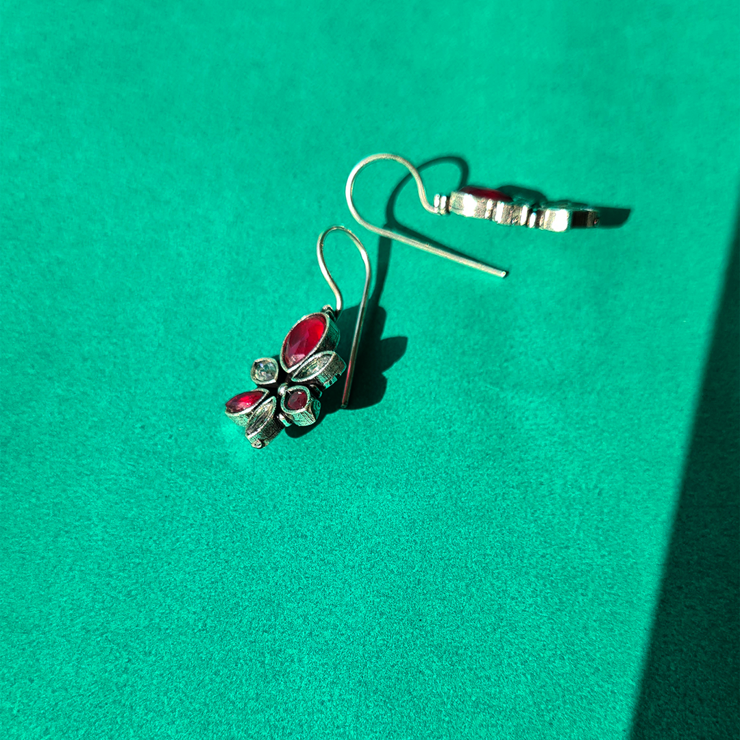 Crimson Glow Brass Drops