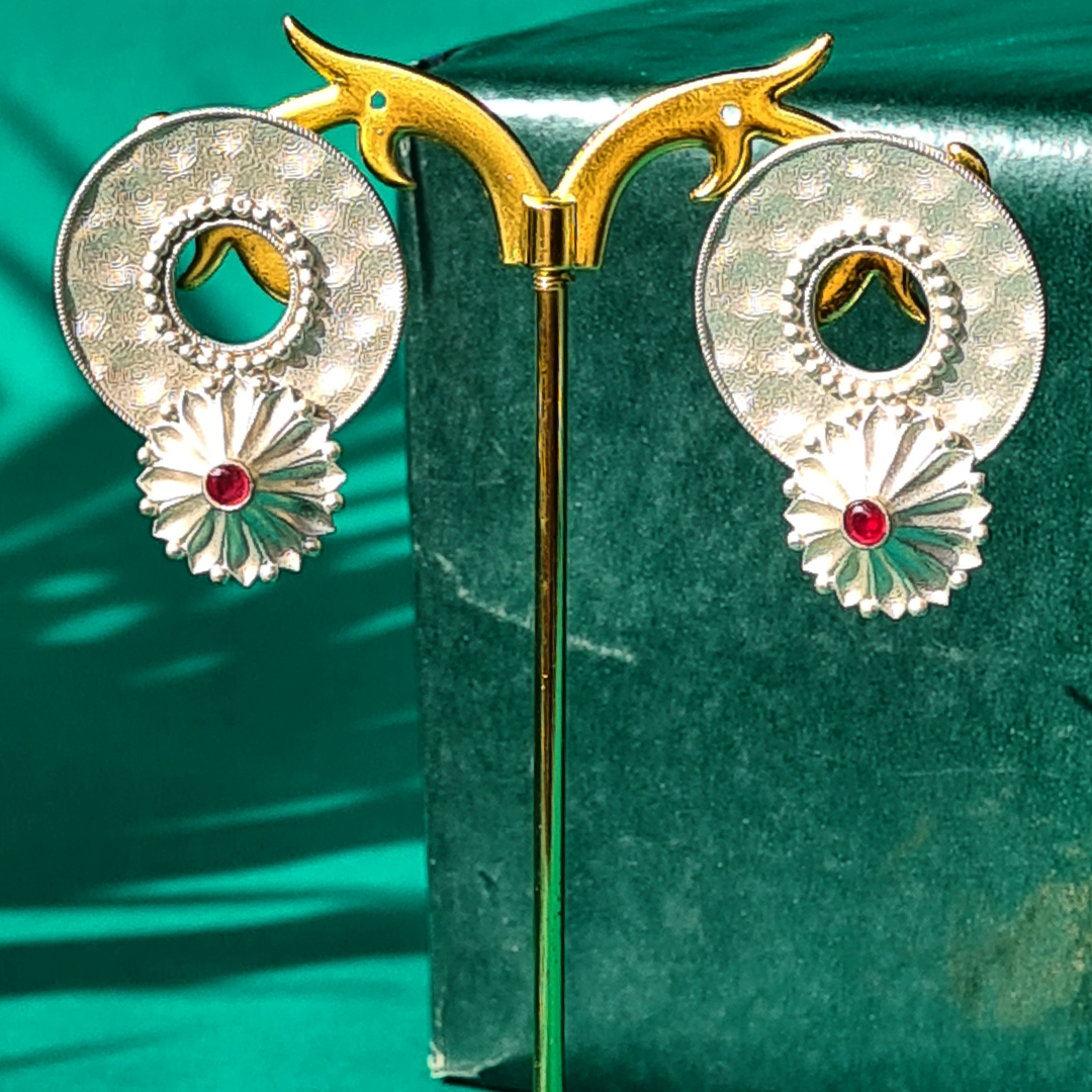 Crimson Spark Brass Studs