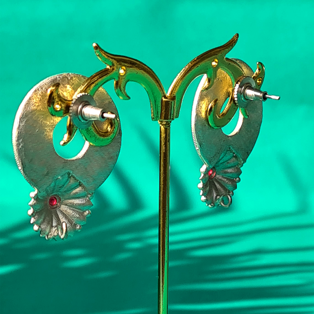 Crimson Spark Brass Studs