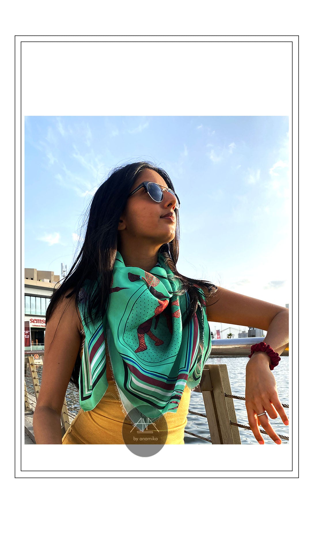 Gonds Impression 2.0 : Designer Silk Scarf (SINGLE CLICK ON PHOTO FOR ZOOM)