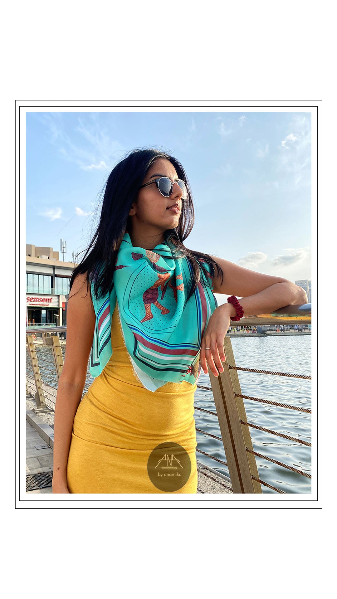 Gonds Impression 2.0 : Designer Silk Scarf (SINGLE CLICK ON PHOTO FOR ZOOM)