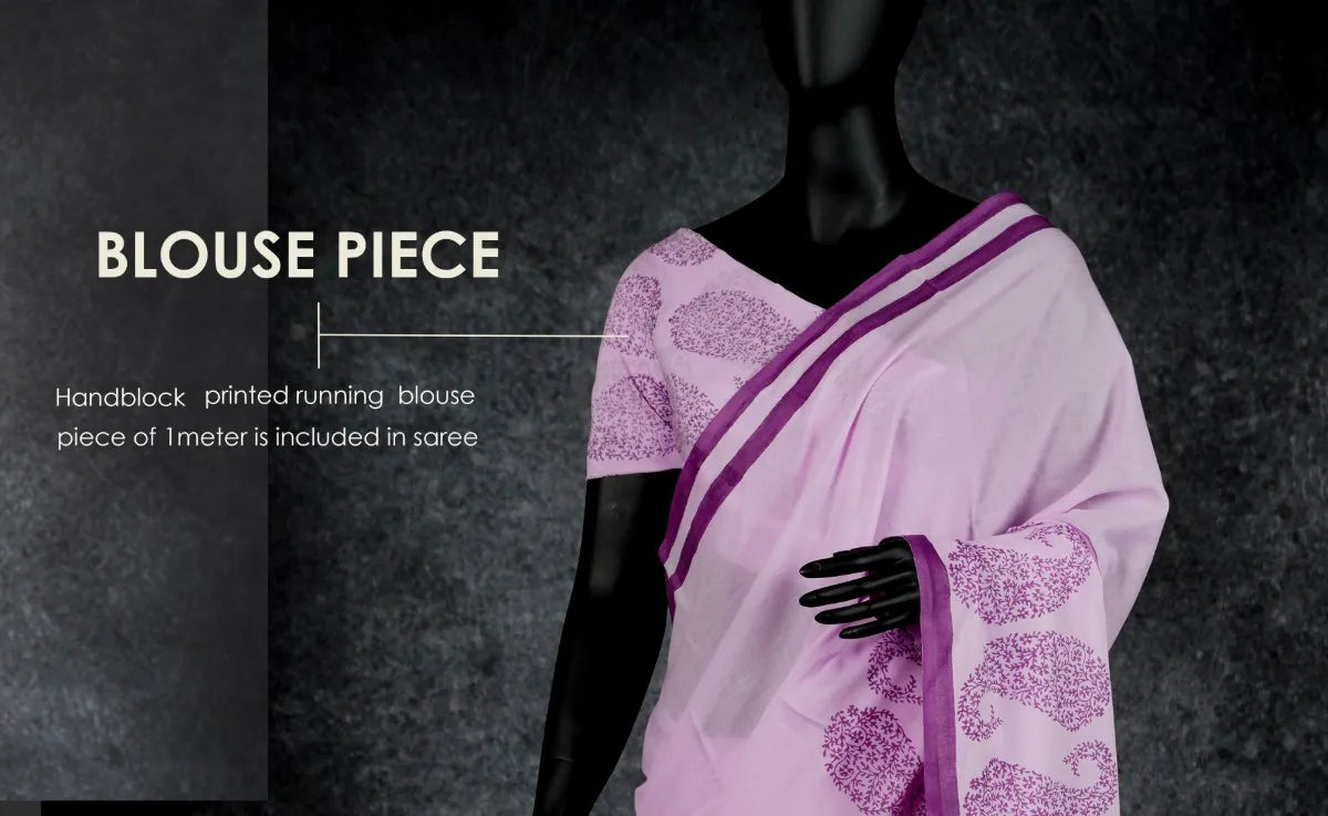 MULMUL ANCHAL : PURPLE PAISLEY