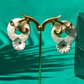 Crimson Spark Brass Studs