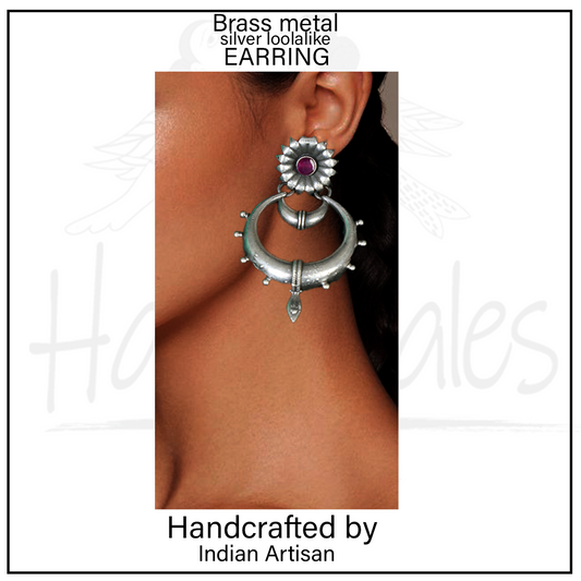 SILVER MOONBEAM HOOPS