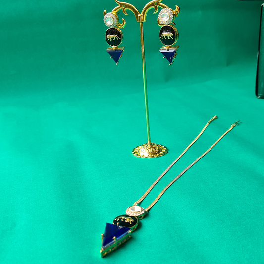 Blue Lioness Necklace