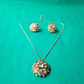 Blossom Brass White Stone Necklace