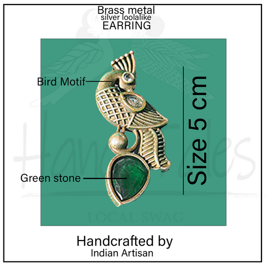 PEACOCK PLUME DROP EARRINGS