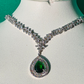GREEN VELVET NECKLACE