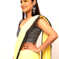 Mulmul Anchal : Yellow & Black Saree