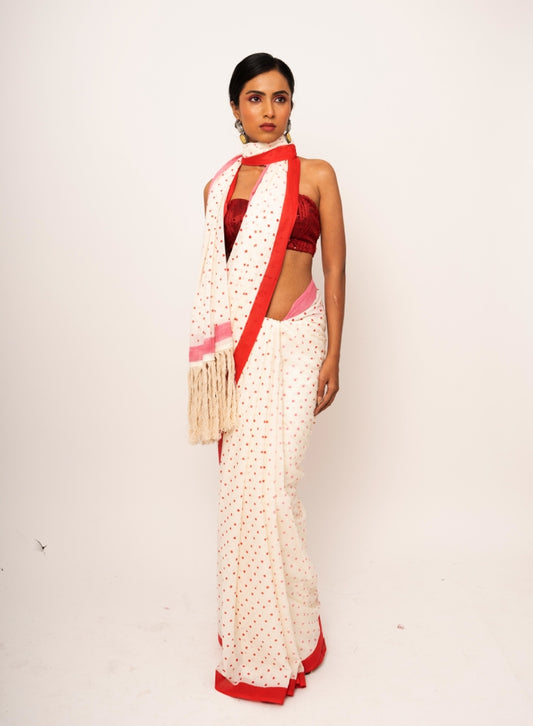 Mulmul Blush Polka Drape
