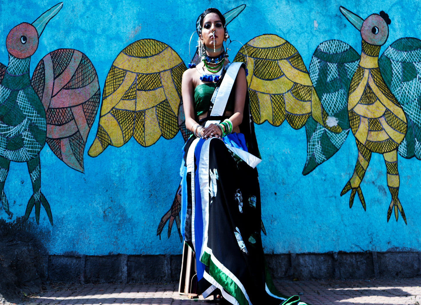 Gonds Impression : Hand Painted by Tribal Gond artist .