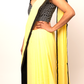 Mulmul Anchal : Yellow & Black Saree