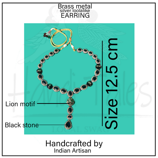 Midnight Brass Stone Necklace
