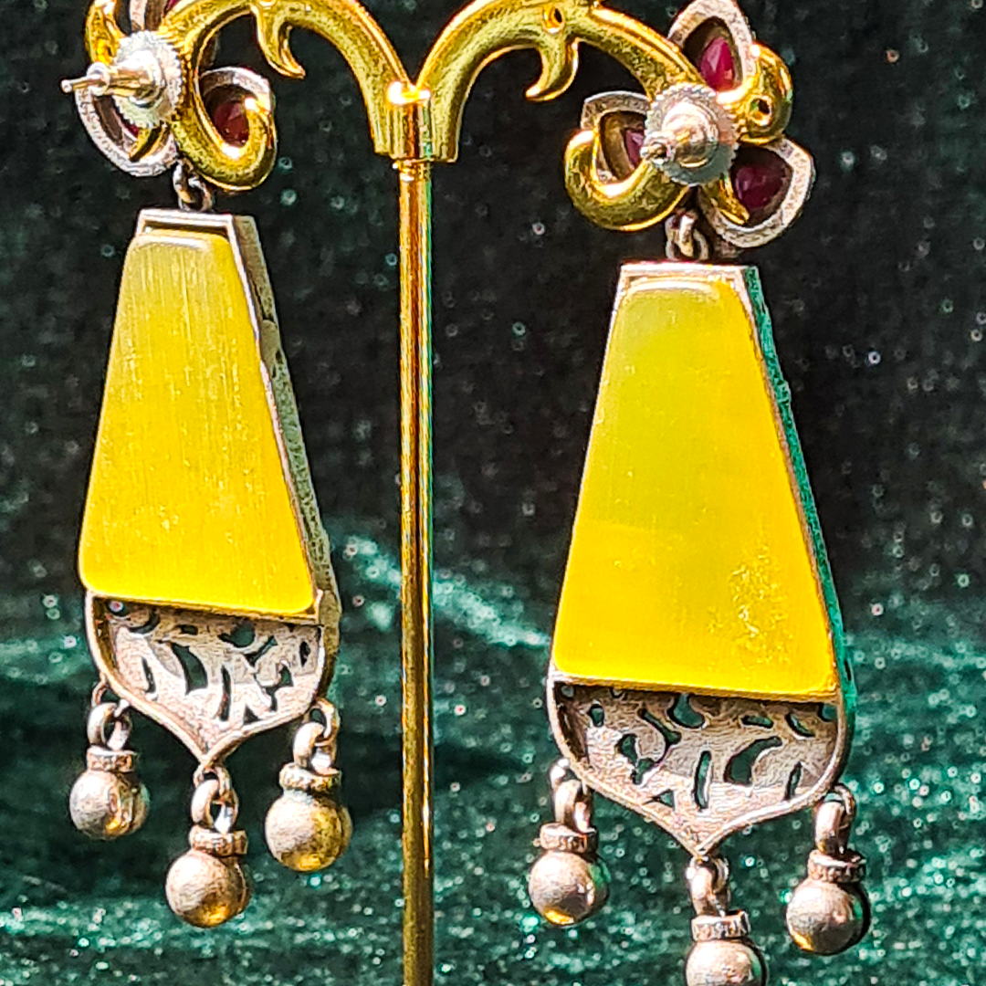 Autumn Ember Leaf Earrings