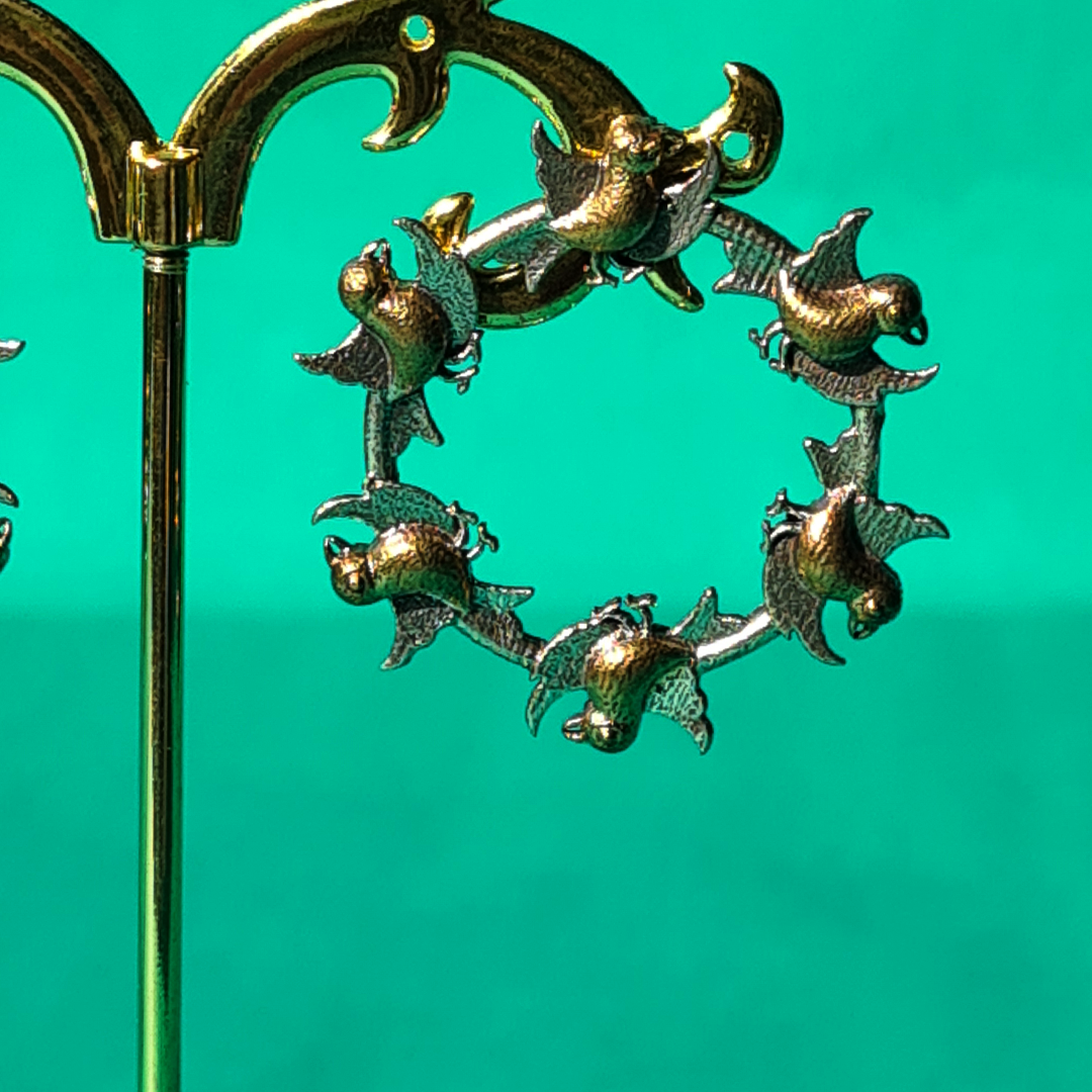 Birdsong Brass Hoops