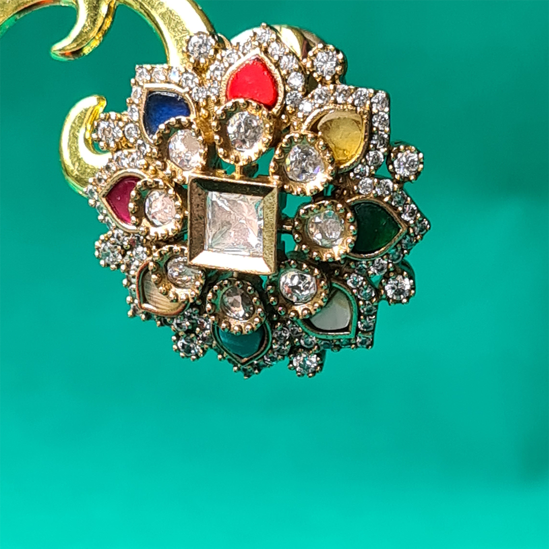 Blossom Brass White Stone Necklace