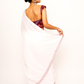 Mulmul Anchal : White Saree