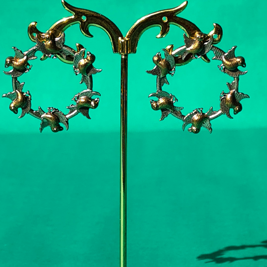 Birdsong Brass Hoops