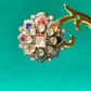 Blossom Brass White Stone Necklace