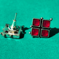 WHISPERING RED STUDS