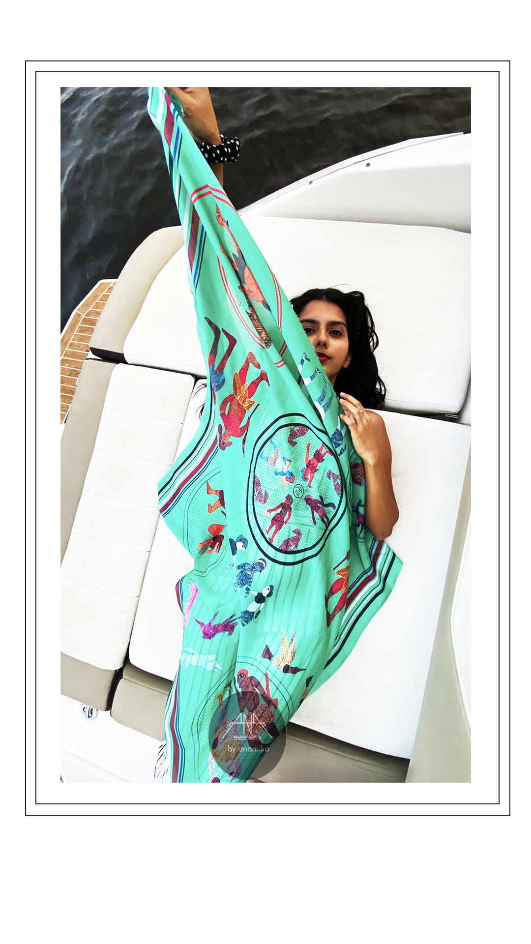 Gonds Impression 2.0 : Designer Silk Scarf (SINGLE CLICK ON PHOTO FOR ZOOM)