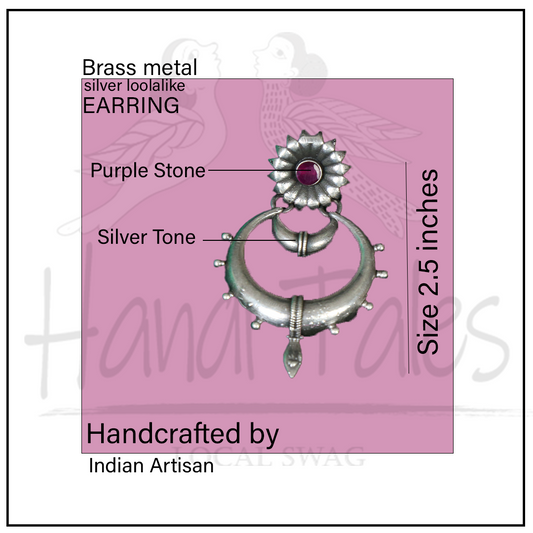 SILVER MOONBEAM HOOPS