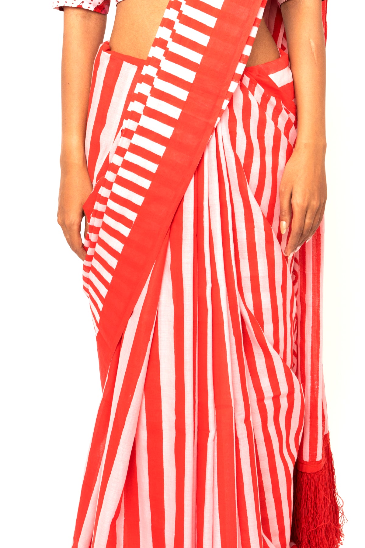 Mulmul Anchal :  SCARLET STRIPES