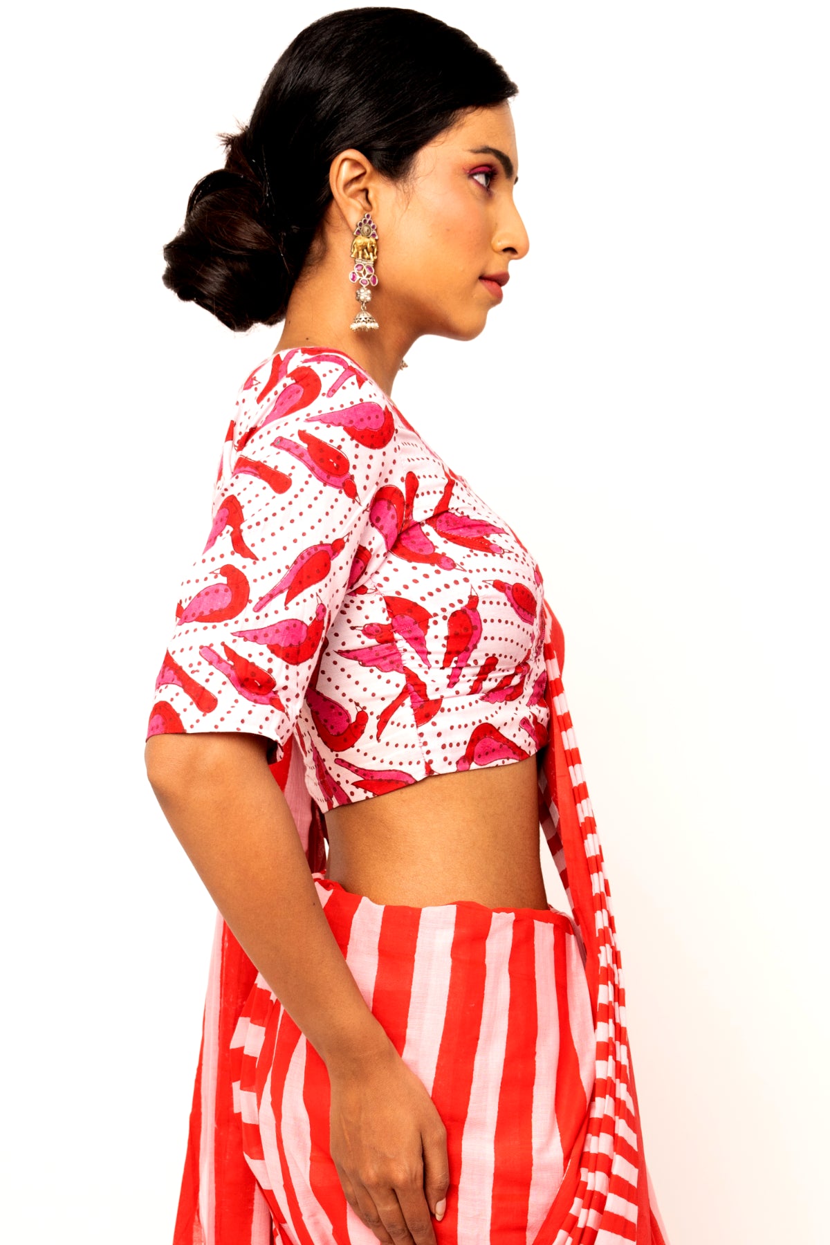 Mulmul Anchal :  SCARLET STRIPES