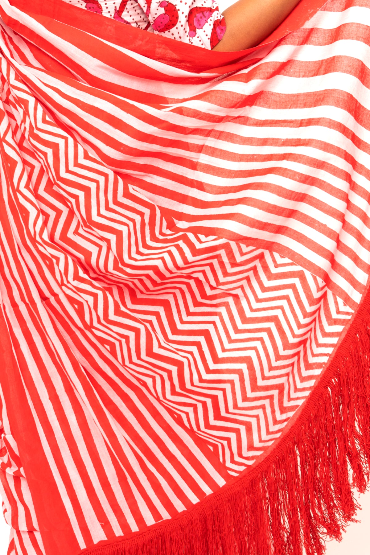 Mulmul Anchal :  SCARLET STRIPES