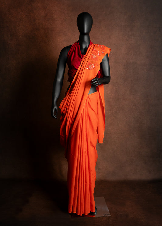 HAND EMBROIDERED : ORANGE QUEEN