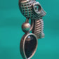 PEACOCK PLUME DROP EARRINGS