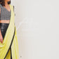 Mulmul Anchal : Yellow & Black Saree